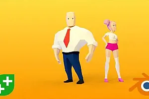 【Udemy付费课程】Low Poly Characters – Blender Bitesize Course