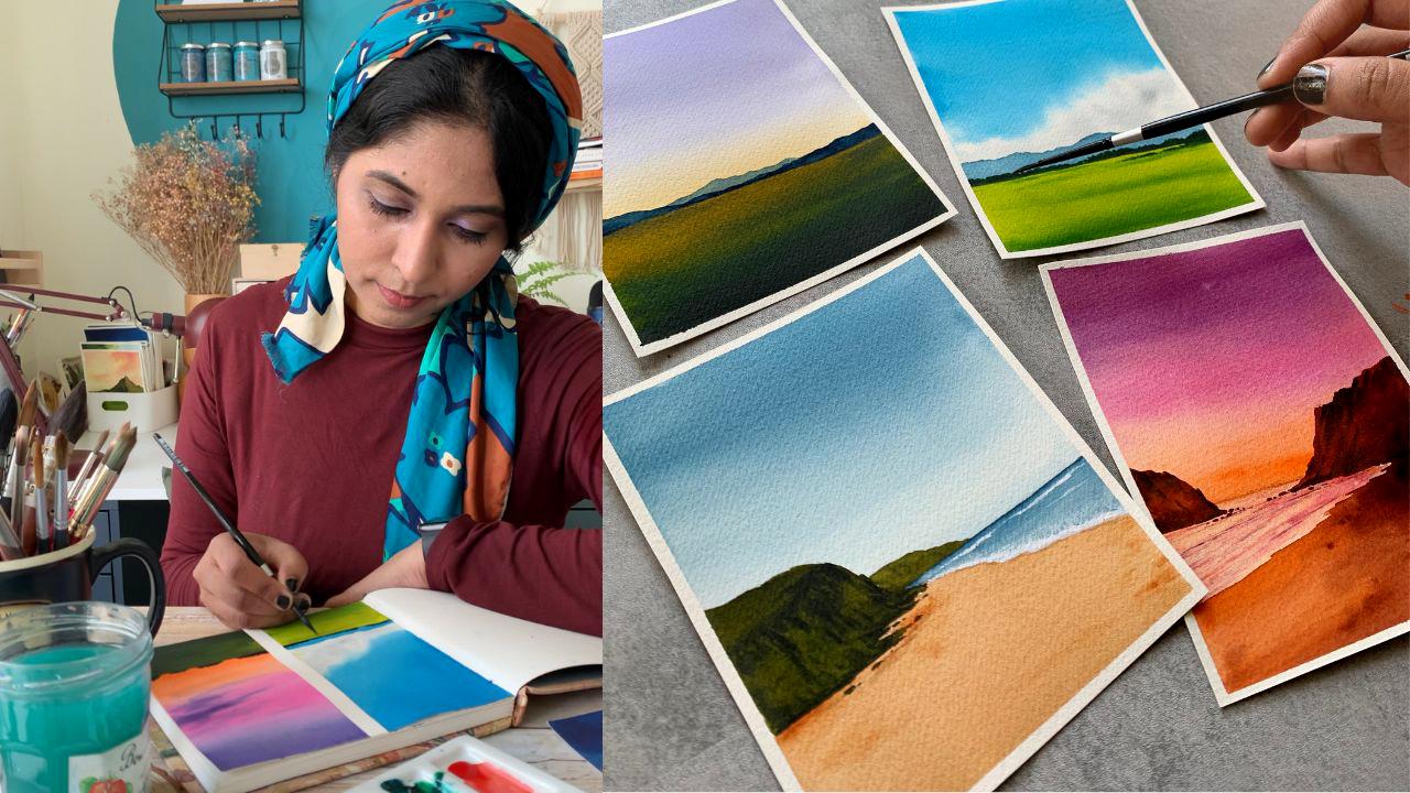 【Skillshare中英字幕】Relax and Unwind with Watercolor : A 15 Day Art Challenge